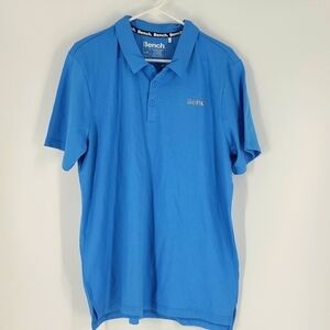 Bench Size L Azure Blue 3 Button Cotton Blend Polo T-Shirt